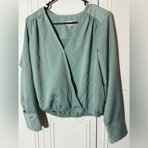 a new day Sage Green Blouse NWOT